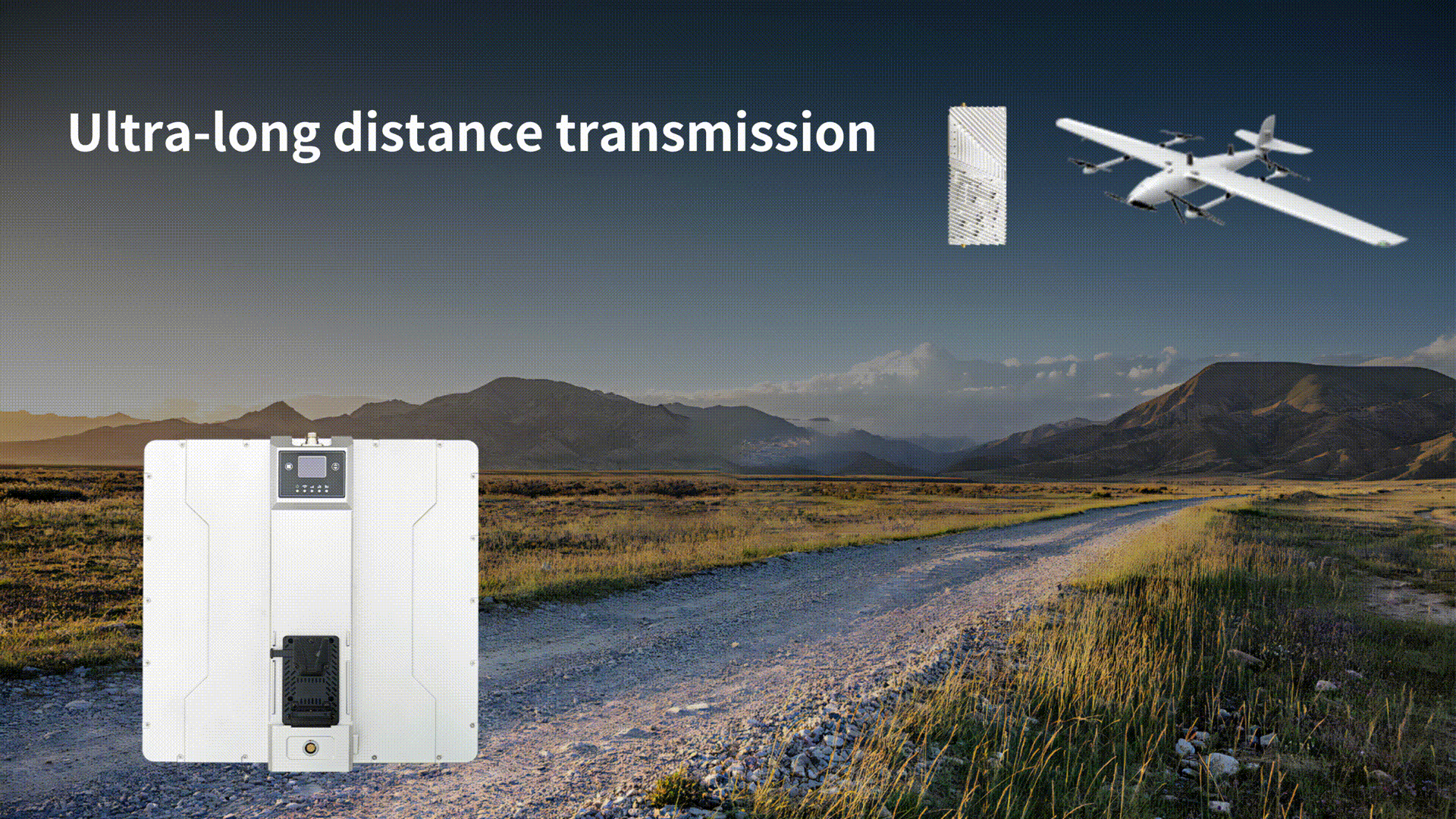 100km wireless video data link system for UAVs