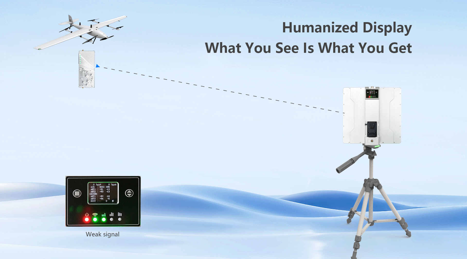 100km wireless video data link system for UAVs
