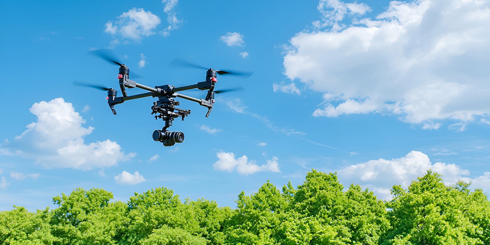 Multi-rotor UAV conducting high-precision surveying and mapping with LiDAR payload
