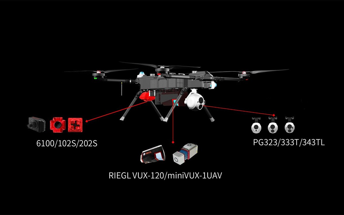 eX4 quadcopter during extended flight endurance test over open field