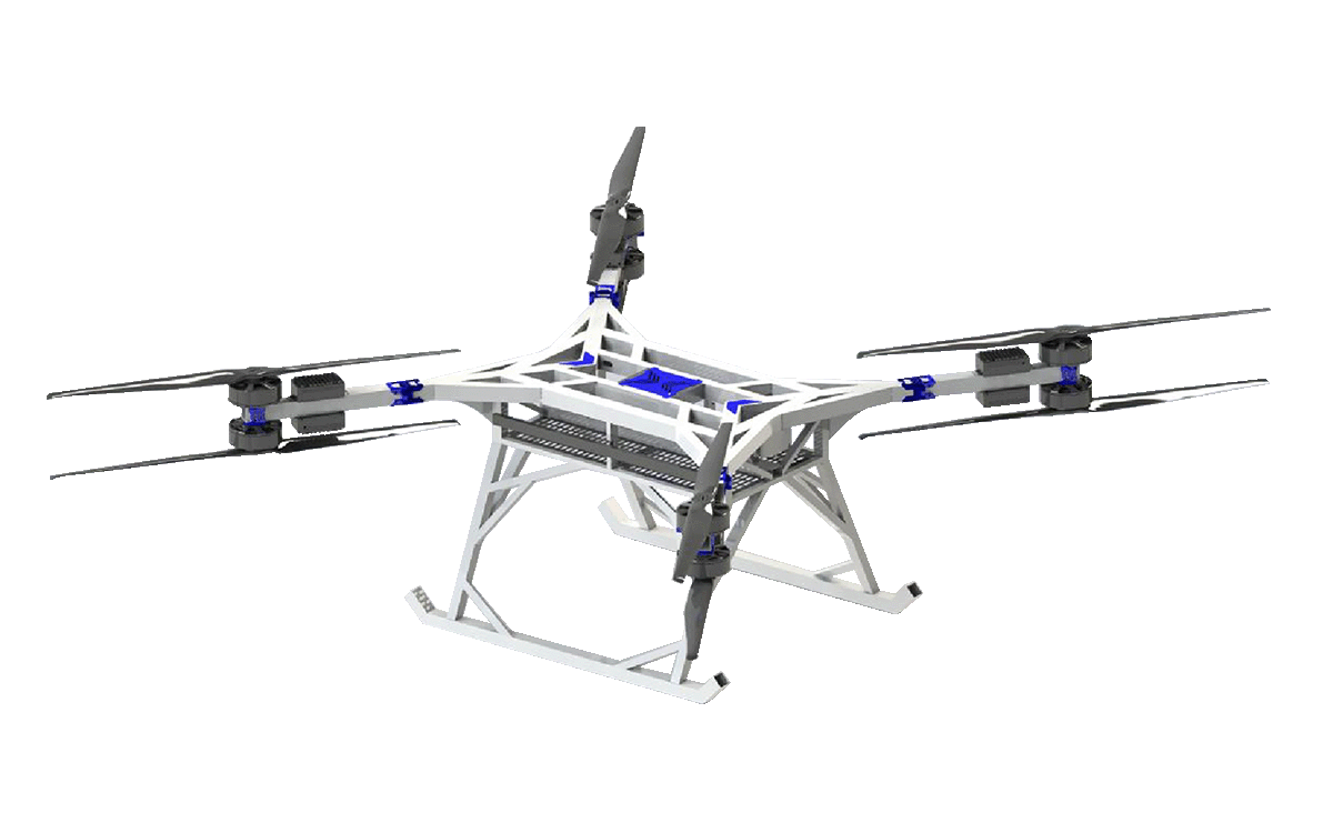 SoarApex eX4 Series industrial quadcopter drone with four rotors and payload mounting system
