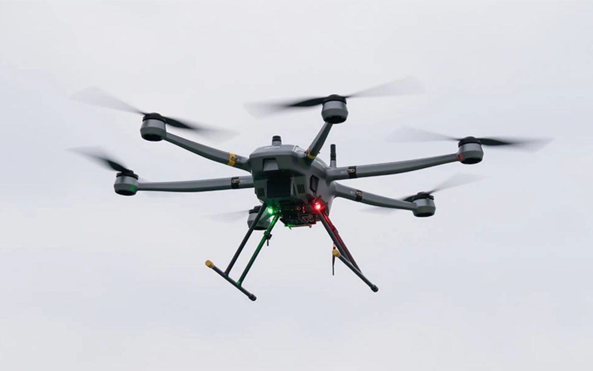 EX6 heavy-lift drone during extended flight endurance test